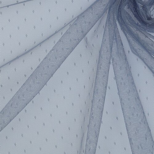 FINE TULE DOT - BLEU CLAIR