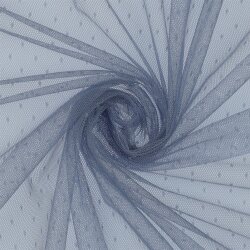 FINE TULE DOT - BLEU CLAIR