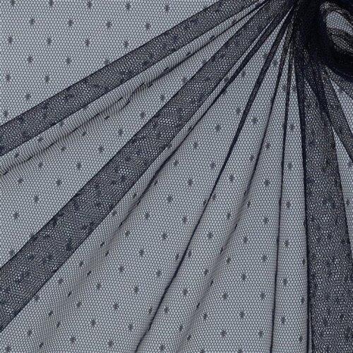 FINE TULE DOT - NAVY