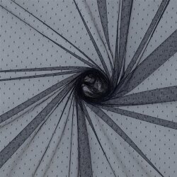 FINE TULE DOT - NAVY