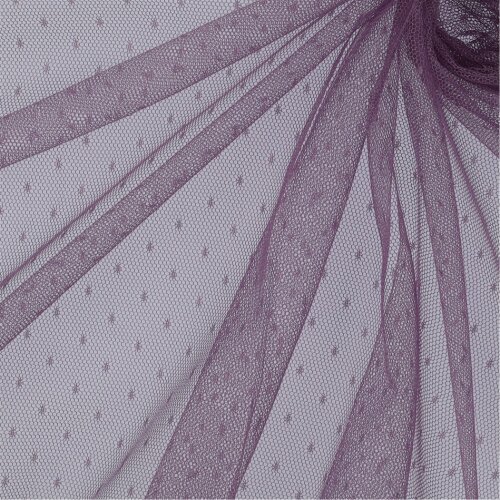 FIN TULE DOT - LILAS