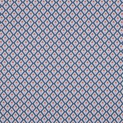 Coton enduit losanges abstraits - bleu cyan foncé