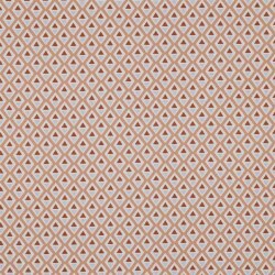 Coated cotton abstract diamonds - light apricot
