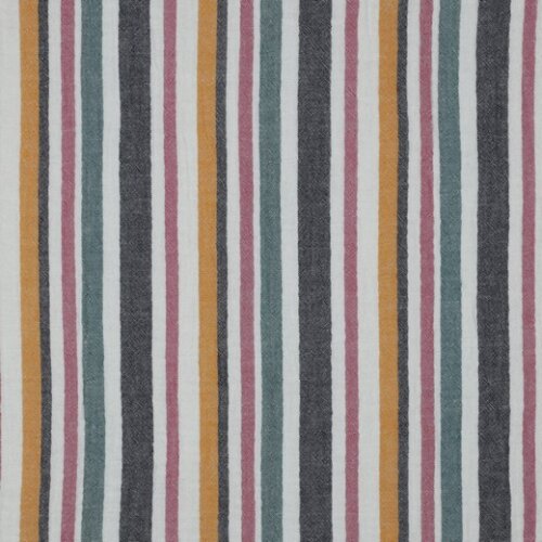 Muslin YARN DYED stripes - MULTI COLOR PINK