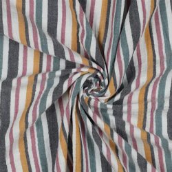 Muslin YARN DYED stripes - MULTI COLOR PINK