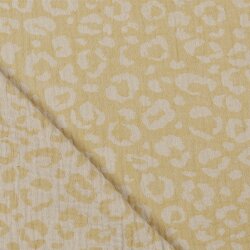 Mousseline animaux 2-SIDE - jaune / ECRU