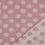 Mousseline Smiley 2-ZIJDE - roze / ECRU