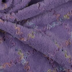 FOURRURE AVEC TULE MULTICOLORE - LILAS