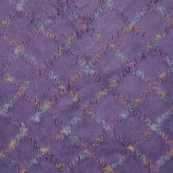 FOURRURE AVEC TULE MULTICOLORE - LILAS