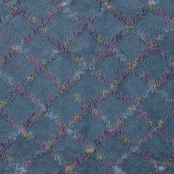 Fourrure artificielle avec TULE MULTI COLOUR - bleu ombré