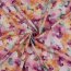 VISCOSE LUREX DIGITAL Fleurs - VIOLET / ORANGE