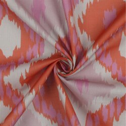 ALGODÓN VOILE DIGITAL - ROSA NARANJA