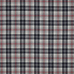 QUADRI SPAZZOLATI TINTI IN FILO - NAVY/ECRU/RED