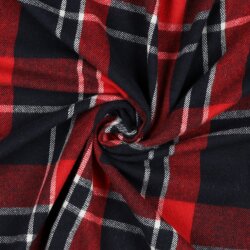 QUADRI SPAZZOLATI TINTI IN FILO - NAVY/ ROSSO