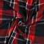QUADRI SPAZZOLATI TINTI IN FILO - NAVY/ ROSSO