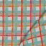 COTTON VOILE DIGITAL CHECK - DARK MINT