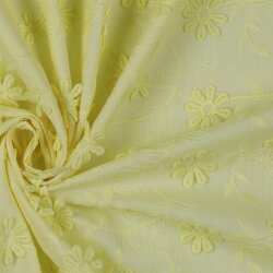 ALGODÓN VOILE bordado - AMARILLO