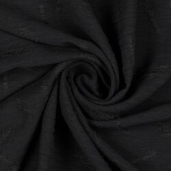 KREP DOBBY STRIPE - ČERNÝ