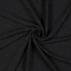 KREP DOBBY STRIPE - ČERNÝ