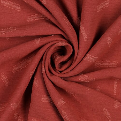 KREP DOBBY STRIPE - ROUGE