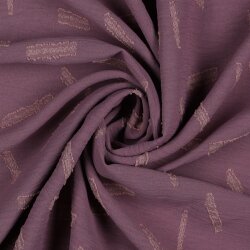 KREP DOBBY STRIPE - RŮŽOVÉ DŘEVO