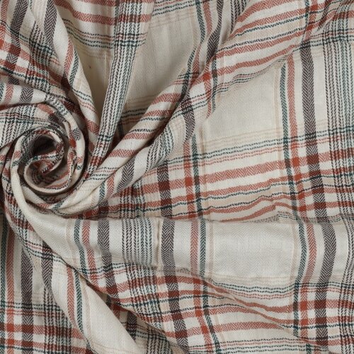 COTONE TINTO IN FILO CHECK - SABBIA