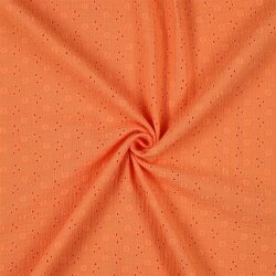 Muslin embroidered flowers - orange