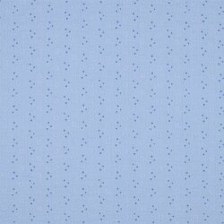 Musselin Bestickt Blumen - hellblau