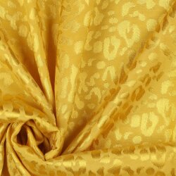 Viskose Jacquard Tiere  - zitronengelb