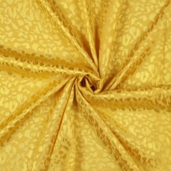 Viskose Jacquard Tiere  - zitronengelb