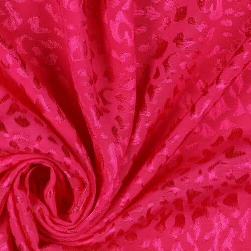 VISCOSA JACQUARD ANIMAL - FUCSIA