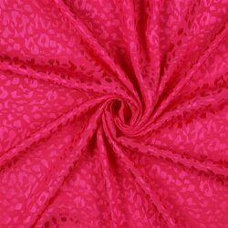 VISCOSE JACQUARD ANIMAL - FUCHSIA