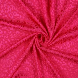 Viskose Jacquard Tiere  - fuchsia