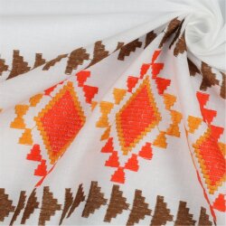 ALGODÓN VOILE bordado 1-Borde - BLANCO /...