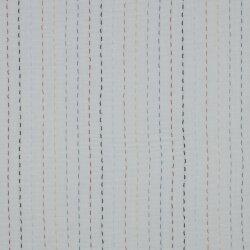 Muslin embroidered stripes - white