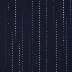 Muslin embroidered stripes - dark blue