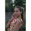 Viskose Popeline Stretch Digital Blumen - weiß