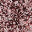 VISCOSE POPELINE STRETCH DIGITAL Fleurs - BORDEAUX