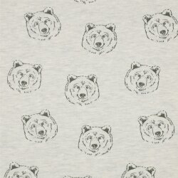 Year-round sweat bear heads - cream mottled