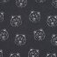 Year-round sweat bear heads - dark blue mottled