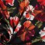 ROSELLA STRETCH DIGITAL Flowers - BLACK