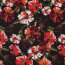 Viskose Jersey Digital Blumen - schwarz