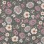 LINEN VISCOSE WASHED Flowers - SEAWEED