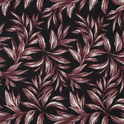 Viscose linen pre-washed leaves - black