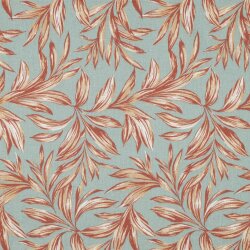 Viscose linen pre-washed leaves - dusky green