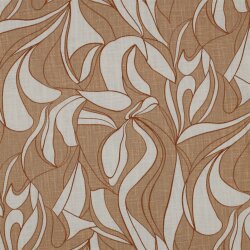 Linen pre-washed abstract - CAPPUCCINO
