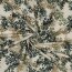 Linen Jersey DIGITAL FLOWERS - NATURAL / PETROL
