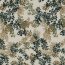 Linen Jersey DIGITAL FLOWERS - NATURAL / PETROL