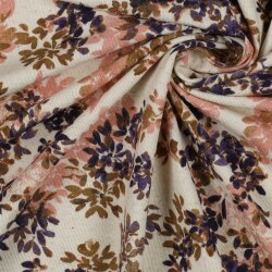 un jersey digital fleurs - naturel / LAVENDER