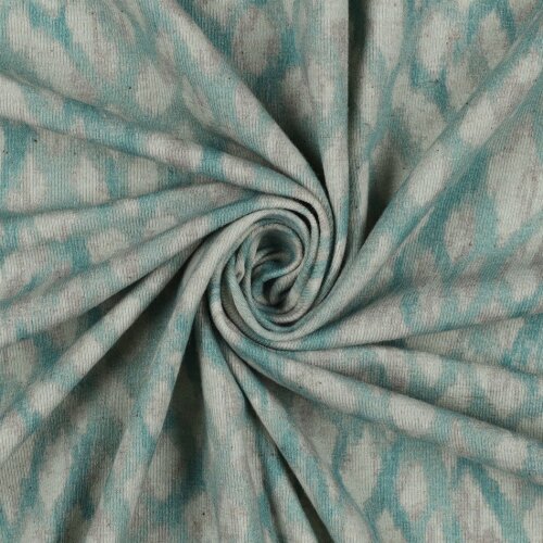 Linen Jersey DIGITAL ANIMAL SKIN - MINT